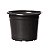 Vaso Pote de Muda Médio 415ml Redondo 11 Preto De Plástico  Nutriplan - Imagem 1