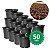 Kit 50 Vaso De Muda NP11 Holambra Redondo Pote Preto De Plástico - Nutriplan - Imagem 1