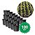 Kit 100 Vaso De Muda NP06 Holambra Redondo Pote Preto De Plástico - Nutriplan - Imagem 1
