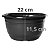 Kit 50 Vaso Cuia Clássica NC 22 Preto Para Cultivo e Produção 2,9 Litros de Plástico - Nutriplan - Imagem 2