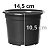 Kit 100 Vaso De Muda NP15 Holambra Redondo Pote Preto De Plástico - Nutriplan - Imagem 2
