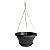 Kit Vaso Suspenso 01 De Plástico de 2 Litros Com Prato e Cabo de Aço 40cm - Imagem 2