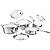 Jogo de Panelas Tramontina Inox Rotonda Ceramic 4 Pç - Imagem 3
