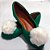 Sapatilha Tinker Bell Peter Pan Verde Escuro Pom Pom Grande Tam. 23 ao 42 Tufi Calçados. - Imagem 6