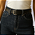 Cinto Feminino PRETO De Couro Montana Casual e Social Da Moda Blogueira Fivela Quadrada Prata - Imagem 1