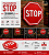 Placa Decorativa STOP 3D em PLA Premium | Decoração para Garagem, Oficina, Bar e Área Gourmet - Imagem 2