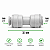 Engate Rápido DMfit AUC0404 – União Reta Tubo 1/4" x Tubo 1/4" - Imagem 3
