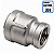 Luva de Redução Aço Inox 304 – Fêmea 1/2" BSP x Fêmea 1/4" BSP - Imagem 2