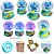 LUMINARIA DE CRISTAL COM LUZES COLORIDAS E EFEITO NEVE ( STITCH) - Imagem 1