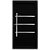 Porta Lambril Fechada Pivotante Com Friso - Alumínio Preto - Imagem 1