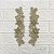 3 Pares da Aplicação Guipir 3D Ouro Velho CH-2123/M (7,5cm - 26,5cm) - Imagem 1