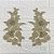 3 Pares da Aplicação Guipir 3D Ouro Velho CH-2127/M (15,0cm - 26,0cm) - Imagem 1