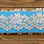 Tule Bordado Branco com Detalhes Dourado CH-1989/D (8,5cm - 9,14m) - Imagem 2