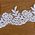 Tule Bordado Branco CH-1975 (8,0cm - 9,14m) - Imagem 2