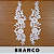 6 Pares Aplicação Guipir Branca CH-3084 (8,0cm - 28,5cm) - Imagem 1