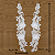 3 Pares Aplicação Guipir Branca 3D CH-2485 (8,0cm - 37,5cm) - Imagem 3
