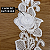 3 Pares Aplicação Guipir Branca 3D CH-2485 (8,0cm - 37,5cm) - Imagem 4