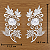 3 Pares Aplicação Guipir Branca 3D CH-2538 (13,5cm - 24,5cm) - Imagem 3
