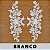 3 Pares Aplicação Guipir Branca 3D CH-2548 (12,0cm - 30,5cm) - Imagem 1