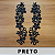 6 Pares da Aplicação Guipir Preto CH-1713/P (8,5cm - 32,5cm) - Imagem 1