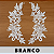 6 Pares da Aplicação Guipir Branca CH-4786 (11,5cm - 27,0cm) - Imagem 1