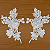 6 Pares da Aplicação Guipir Branca CH-4582 (12,0cm - 19,0cm) - Imagem 2