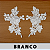 6 Pares da Aplicação Guipir Branca CH-4582 (12,0cm - 19,0cm) - Imagem 1