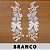 6 Pares da Aplicação Guipir 3D Branca CH-4854 (9,5cm - 31,0cm) - Imagem 1