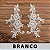 6 Pares Aplicação Guipir Branca CH-3040 (9,5cm - 19,0cm) - Imagem 1
