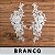3 Pares Aplicação Guipir Branca 3D CH-3813 (13,0cm - 34,5cm) - Imagem 1