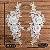 3 Pares Aplicação Guipir Branca 3D CH-3813 (13,0cm - 34,5cm) - Imagem 2