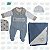 Saída Maternidade Azul - Kit Completo de Luxo - Pipoquinhas Baby - Imagem 1