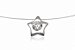colar com pingente de prata e zirconia estrela - Imagem 1