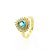 Anel Cravejado Gota Folheado a Ouro 18k - Imagem 1