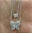 Colar Duplo Borboleta *Prata925 - Imagem 2