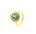 Anel Cravejado Gota Folheado a Ouro 18k - Imagem 1