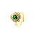 Anel Cravejado Gota Folheado a Ouro 18k - Imagem 1