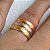 Anel Triplo Chapeado Folheado a Ouro 18k - Imagem 2