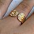Anel Cravejado Chapeado Folheado a Ouro 18k - Imagem 2