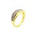 Anel Cravejado Folheado a Ouro 18k - Imagem 1