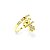 Anel Cravejado 1 Menina Folheado a Ouro 18k - Imagem 1