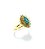 Anel Cravejado Navete Folheado a Ouro 18k - Imagem 2