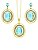 Conjunto Oval Turmalina *Semi Jóia - Imagem 2