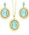 Conjunto Oval Turmalina *Semi Jóia - Imagem 1
