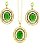 Conjunto Oval Esmeralda *Semi Jóia - Imagem 1