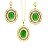 Conjunto Oval Esmeralda *Semi Jóia - Imagem 2