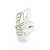 Anel Cravejado Folhas Prata 925 - Imagem 2