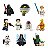 Kit 10 Bonecos Star Wars Darth Vader Baby Yoda The Child Chewbacca Blocos de Montar - Imagem 1