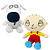 PELUCIA FAMILY GUY STEWIE BRIAN DESENHO 20CM - Imagem 1