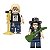 Kit 2 Bonecos Guns N Roses Axl Rose e Slash Rock Blocos de Montar Compativel - Imagem 1